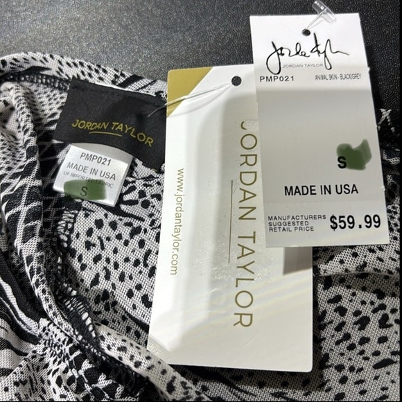 Jordan Taylor Wide Leg,animal skin pattern,elastic/tie waist,sheer,coverup pants - Picture 6 of 10